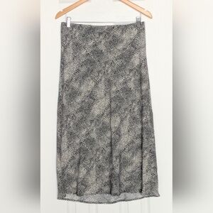 Rachel Zoe Women's (Size 6) Black & Cream Animal Print Pencil Midi Skirt